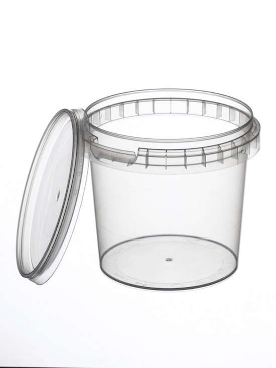 Verzegelbaar TP beker / pot / bak met diameter 95 mm. en inhoud 365 ml. - Joop Voet Verpakkingen